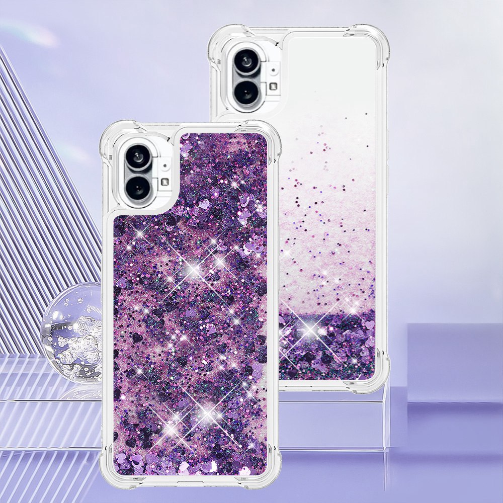 YB Quicksand Series-1 for Nothing phone (1) 5G TPU Back Cover Anti-collision Phone Case with Liquid Floating Glitter Sequins Phone Shell