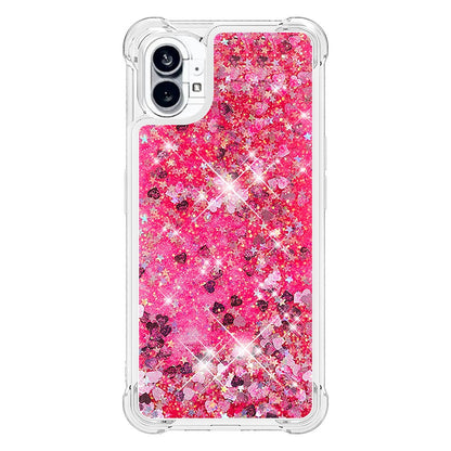 YB Quicksand Series-1 for Nothing phone (1) 5G TPU Back Cover Anti-collision Phone Case with Liquid Floating Glitter Sequins Phone Shell