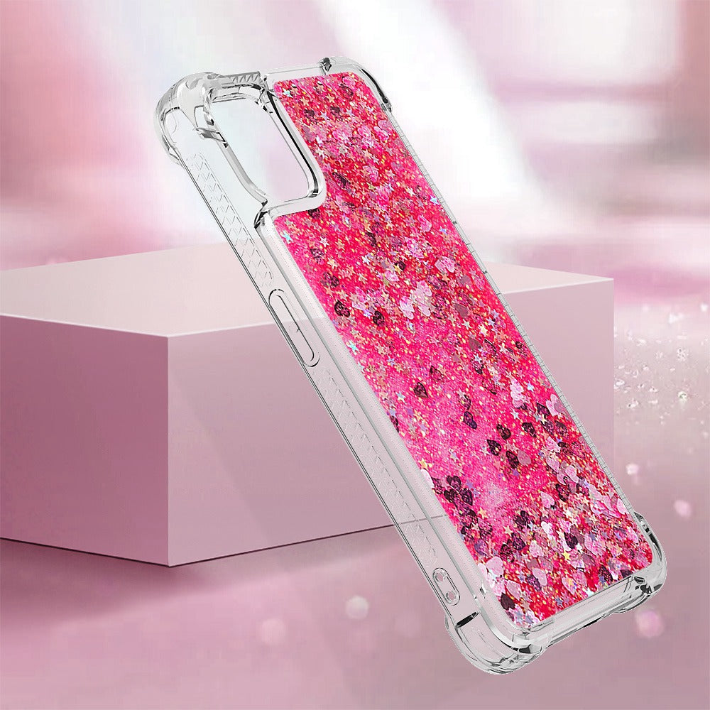 YB Quicksand Series-1 for Nothing phone (1) 5G TPU Back Cover Anti-collision Phone Case with Liquid Floating Glitter Sequins Phone Shell