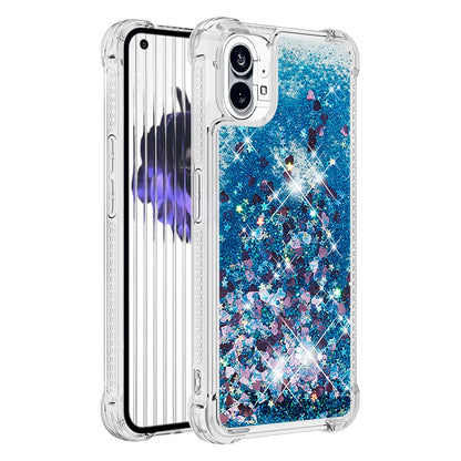 YB Quicksand Series-1 for Nothing phone (1) 5G TPU Back Cover Anti-collision Phone Case with Liquid Floating Glitter Sequins Phone Shell