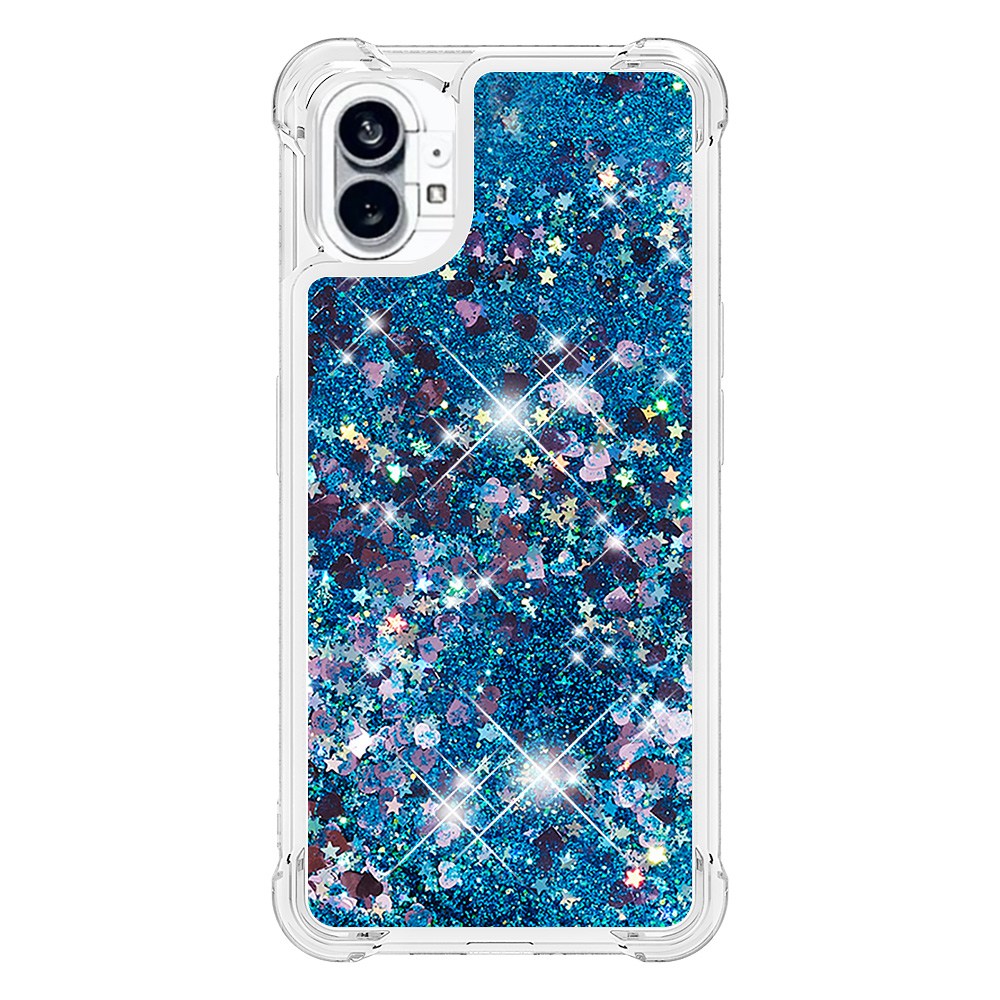 YB Quicksand Series-1 for Nothing phone (1) 5G TPU Back Cover Anti-collision Phone Case with Liquid Floating Glitter Sequins Phone Shell