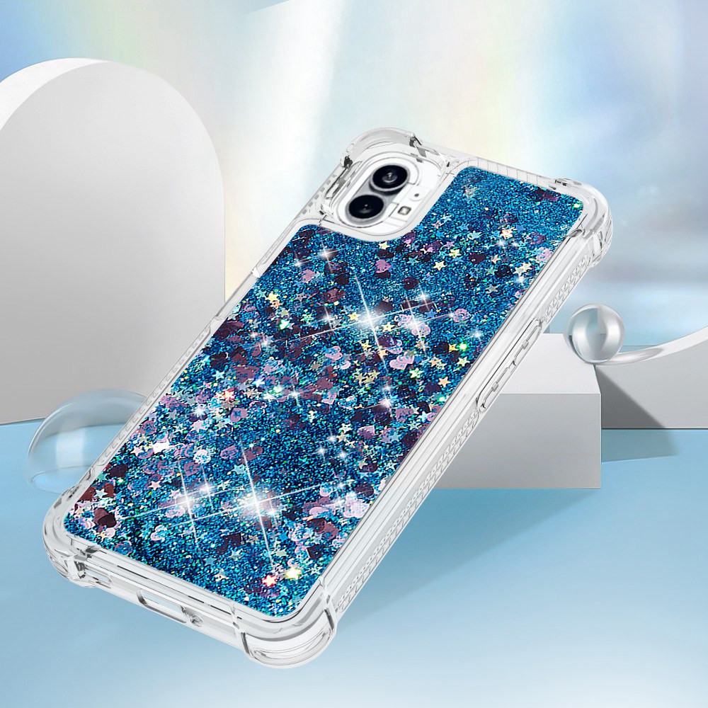 YB Quicksand Series-1 for Nothing phone (1) 5G TPU Back Cover Anti-collision Phone Case with Liquid Floating Glitter Sequins Phone Shell