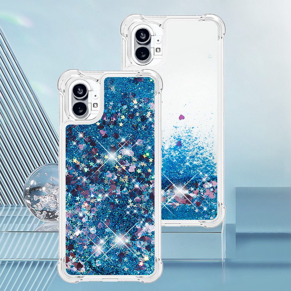 YB Quicksand Series-1 for Nothing phone (1) 5G TPU Back Cover Anti-collision Phone Case with Liquid Floating Glitter Sequins Phone Shell