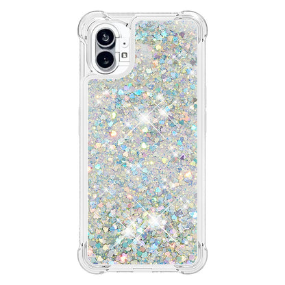 YB Quicksand Series-1 for Nothing phone (1) 5G TPU Back Cover Anti-collision Phone Case with Liquid Floating Glitter Sequins Phone Shell