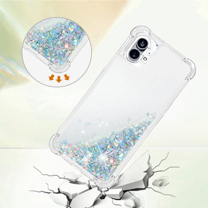 YB Quicksand Series-1 for Nothing phone (1) 5G TPU Back Cover Anti-collision Phone Case with Liquid Floating Glitter Sequins Phone Shell