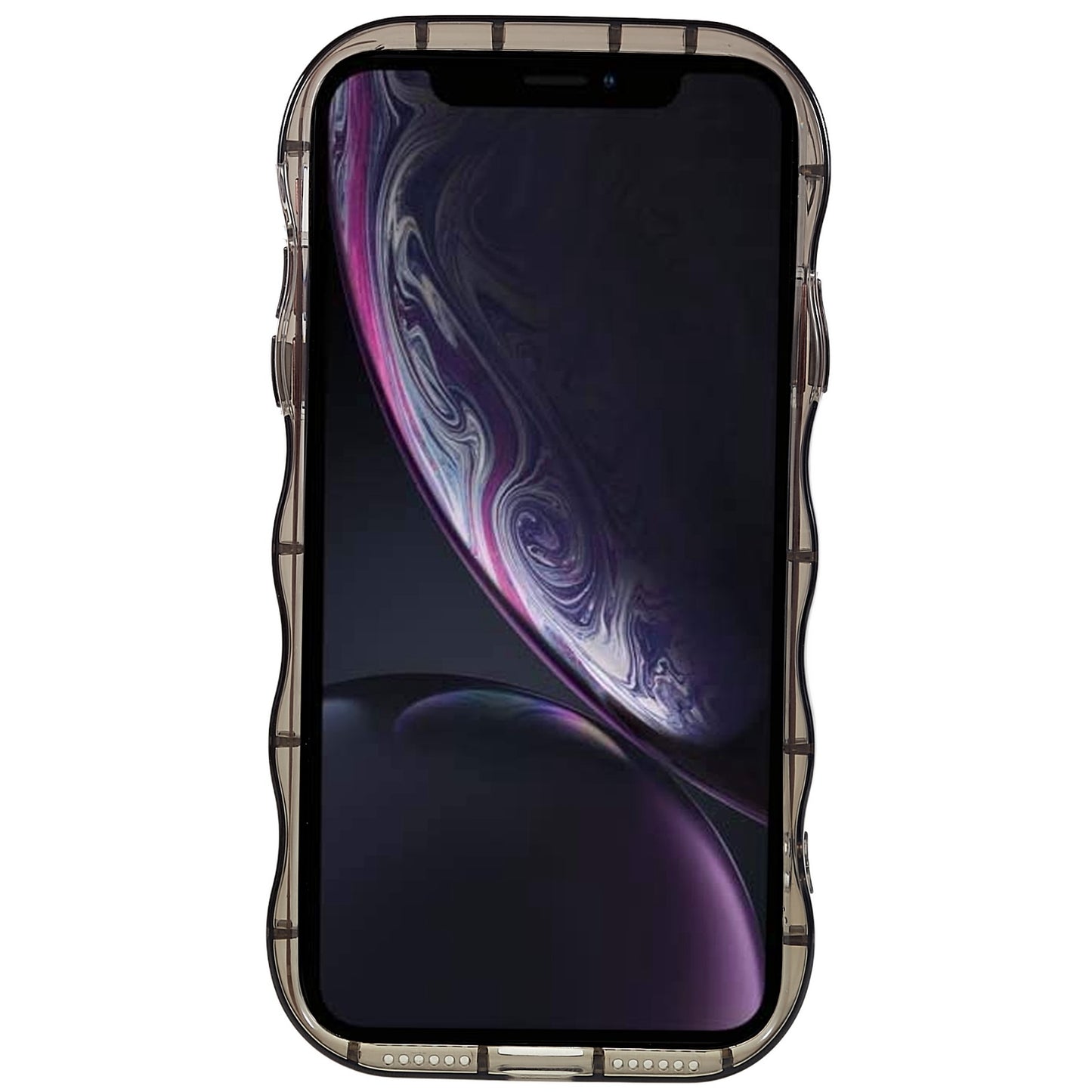 For iPhone XR 6.1 inch Pattern Printed Anti-scratch Drop-proof Wave-shaped Edge Soft TPU Phone Case