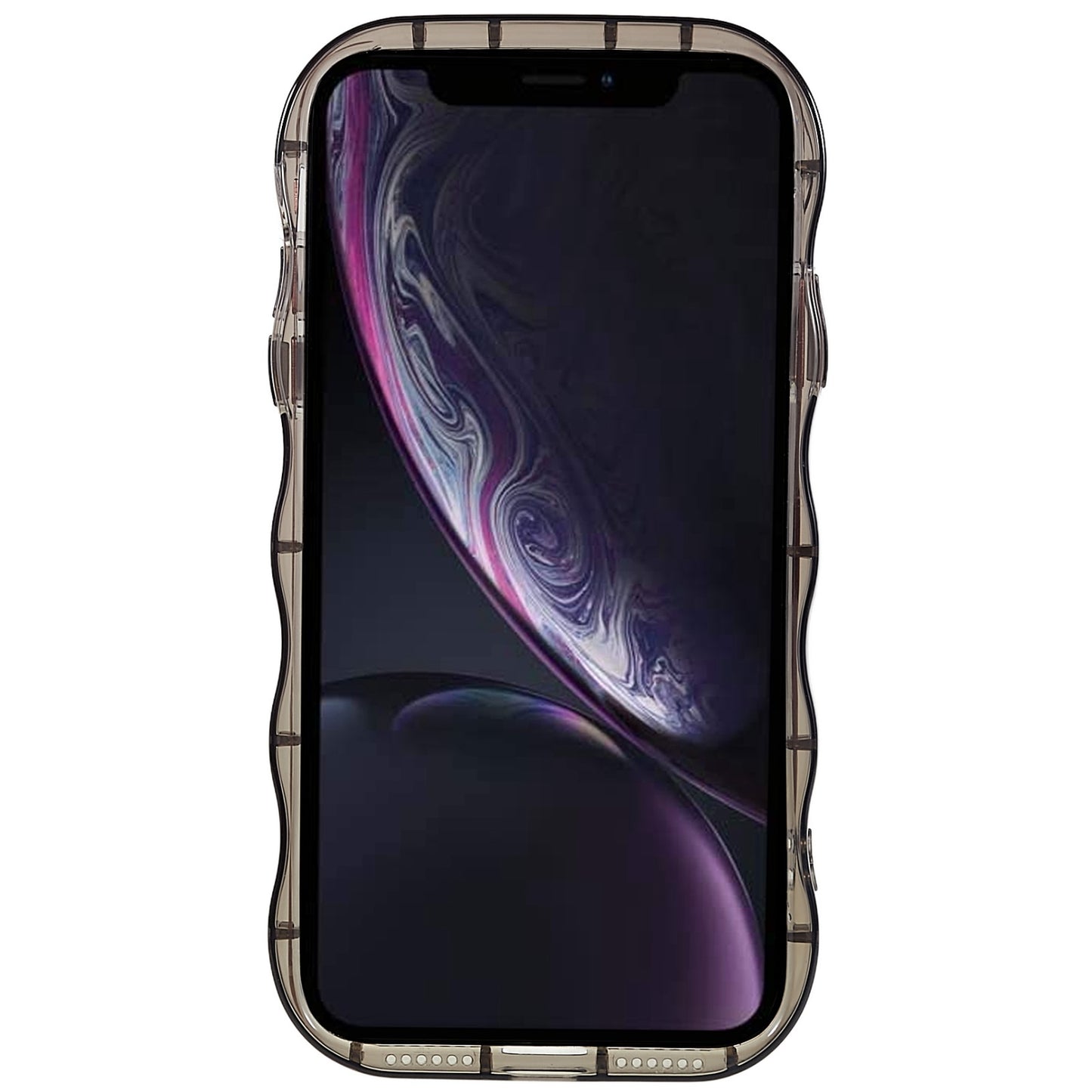 For iPhone XR 6.1 inch Pattern Printed Anti-scratch Drop-proof Wave-shaped Edge Soft TPU Phone Case