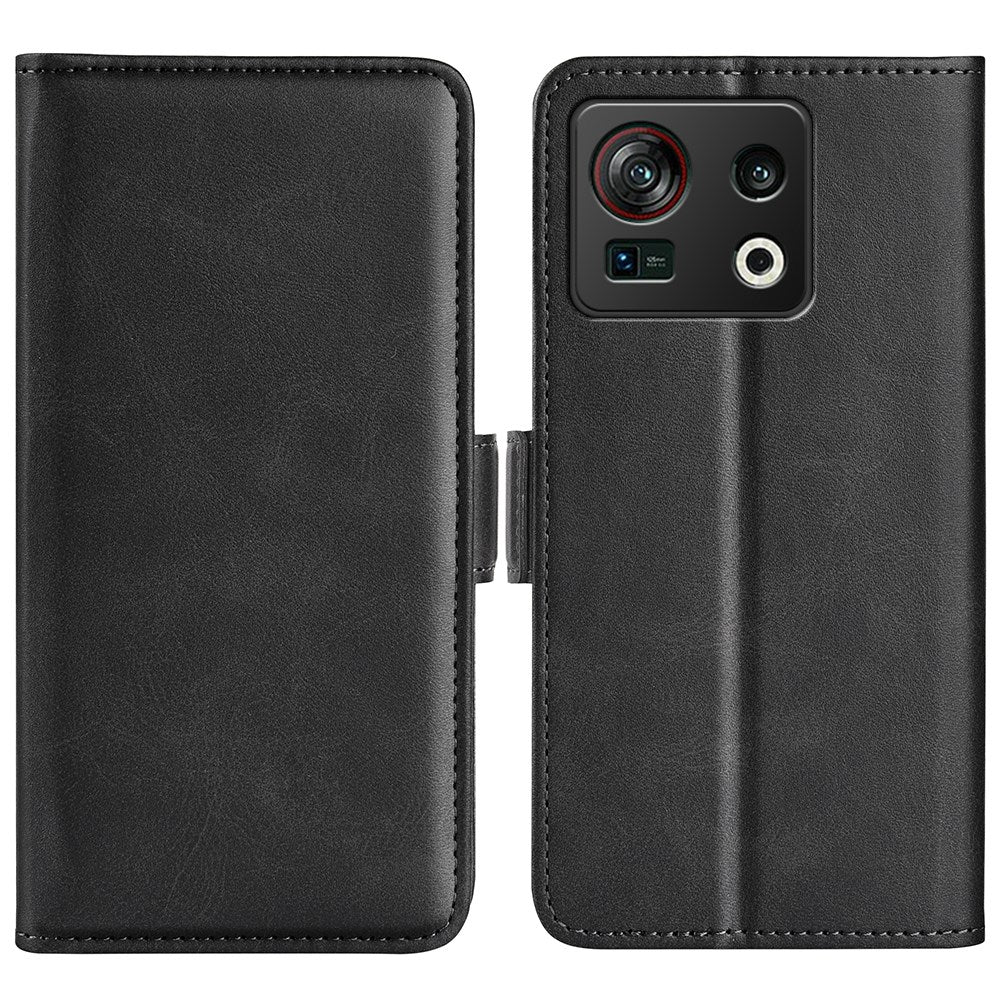 For ZTE nubia Z40S Pro 5G Anti-scratch Phone Case Stand Wallet Textured PU Leather Dual Magnetic Clasp Folio Flip Phone Cover