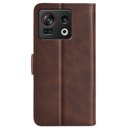 For ZTE nubia Z40S Pro 5G Anti-scratch Phone Case Stand Wallet Textured PU Leather Dual Magnetic Clasp Folio Flip Phone Cover