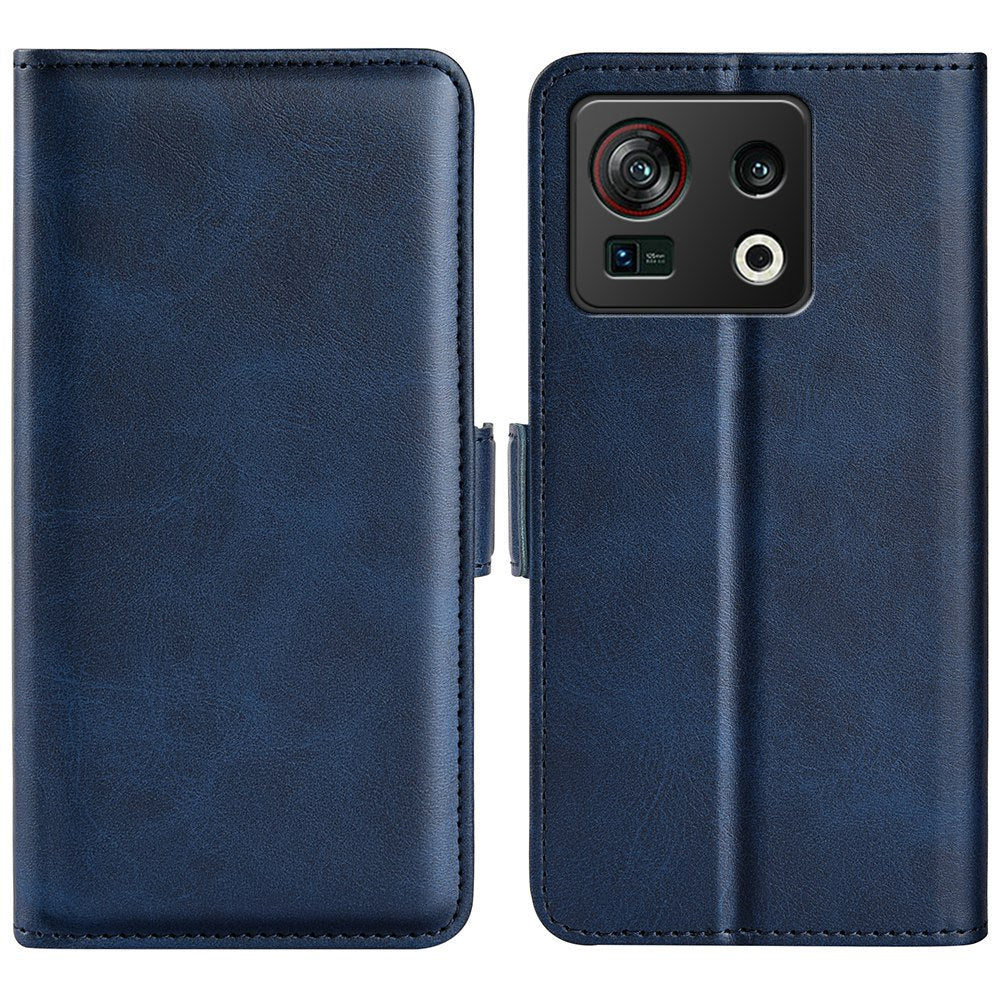 For ZTE nubia Z40S Pro 5G Anti-scratch Phone Case Stand Wallet Textured PU Leather Dual Magnetic Clasp Folio Flip Phone Cover