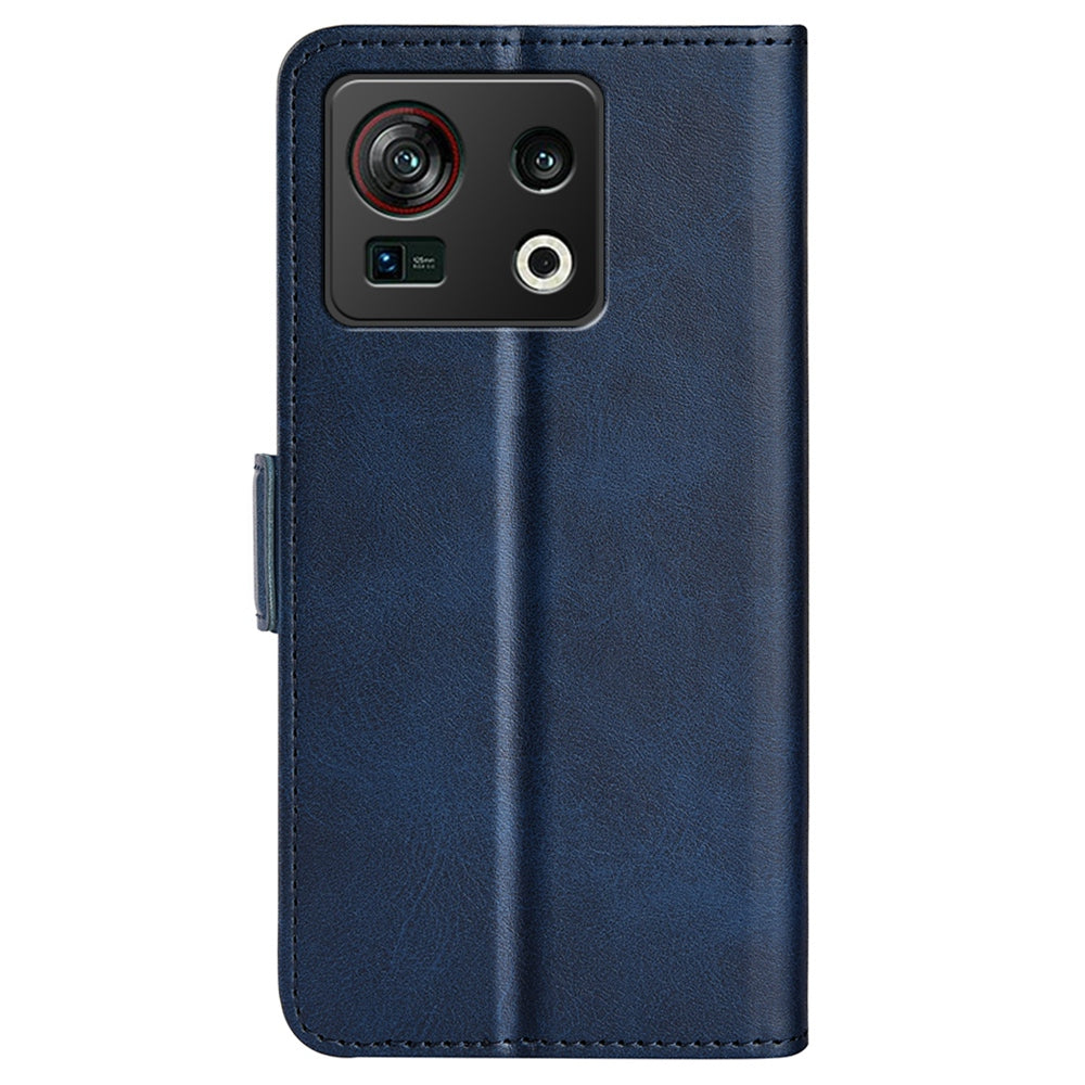 For ZTE nubia Z40S Pro 5G Anti-scratch Phone Case Stand Wallet Textured PU Leather Dual Magnetic Clasp Folio Flip Phone Cover