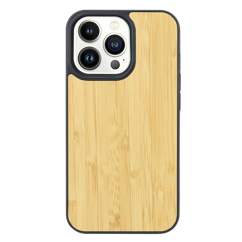 Wood Case Compatible with iPhone 14 Pro 6.1 inch Wooden Cases Shockproof Cover Protective TPU Edge Phone Case