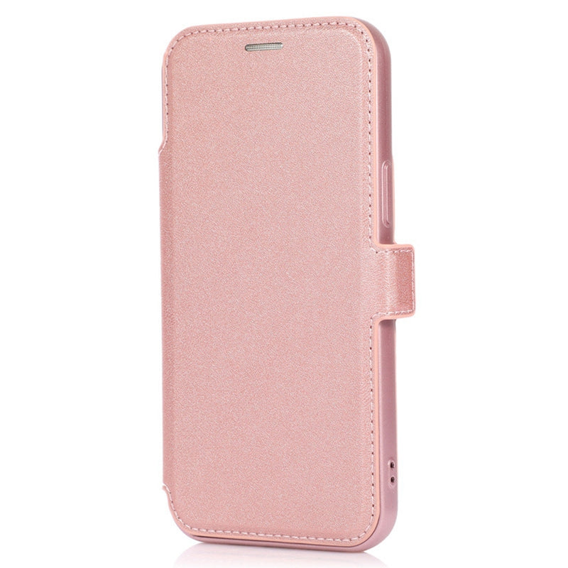 For iPhone 14 Pro Slide Camera Protection Folio Flip Phone Case PU Leather Stand Card Holder Cover