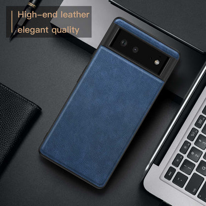 For Google Pixel 6 Shockproof Retro Phone Case Anti-fall PU Leather Coated TPU+PC Phone Cover