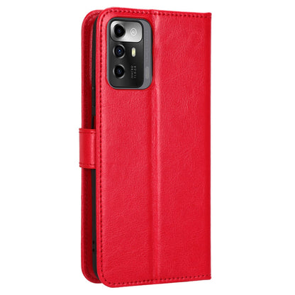 For ZTE Blade A72 5G PU Leather Wallet Phone Case Foldable Stand Crazy Horse Texture Magnetic Clasp Phone Cover