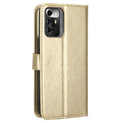 For ZTE Blade A72 5G PU Leather Wallet Phone Case Foldable Stand Crazy Horse Texture Magnetic Clasp Phone Cover