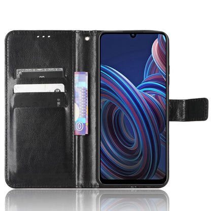 For ZTE Blade A72 5G PU Leather Wallet Phone Case Foldable Stand Crazy Horse Texture Magnetic Clasp Phone Cover