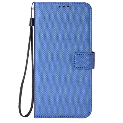 For ZTE Blade A72 5G PU Leather Stand Case Diamond Texture Anti-scratch Folio Flip Phone Wallet Cover