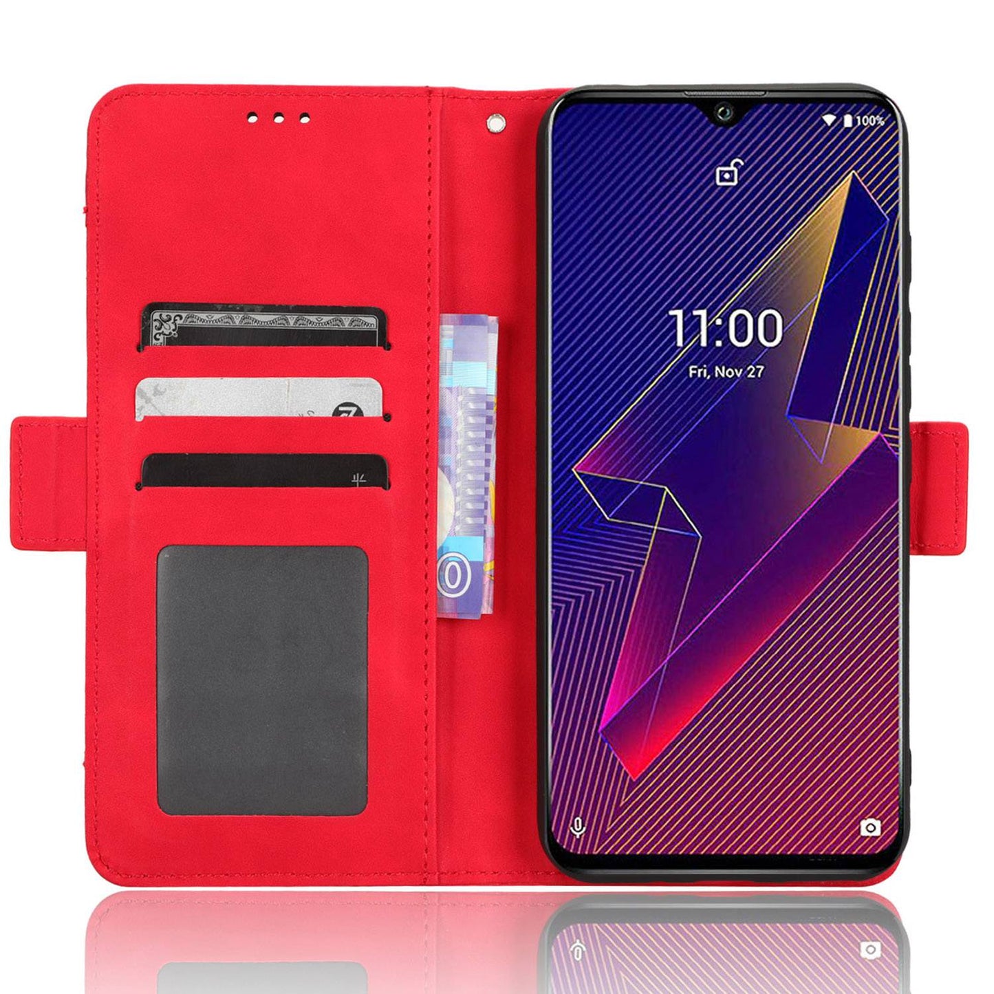 For Wiko Power U10 / Power U20 PU Leather Folio Wallet Cover Magnetic Closure Multiple Card Slots Stand Flip Cover