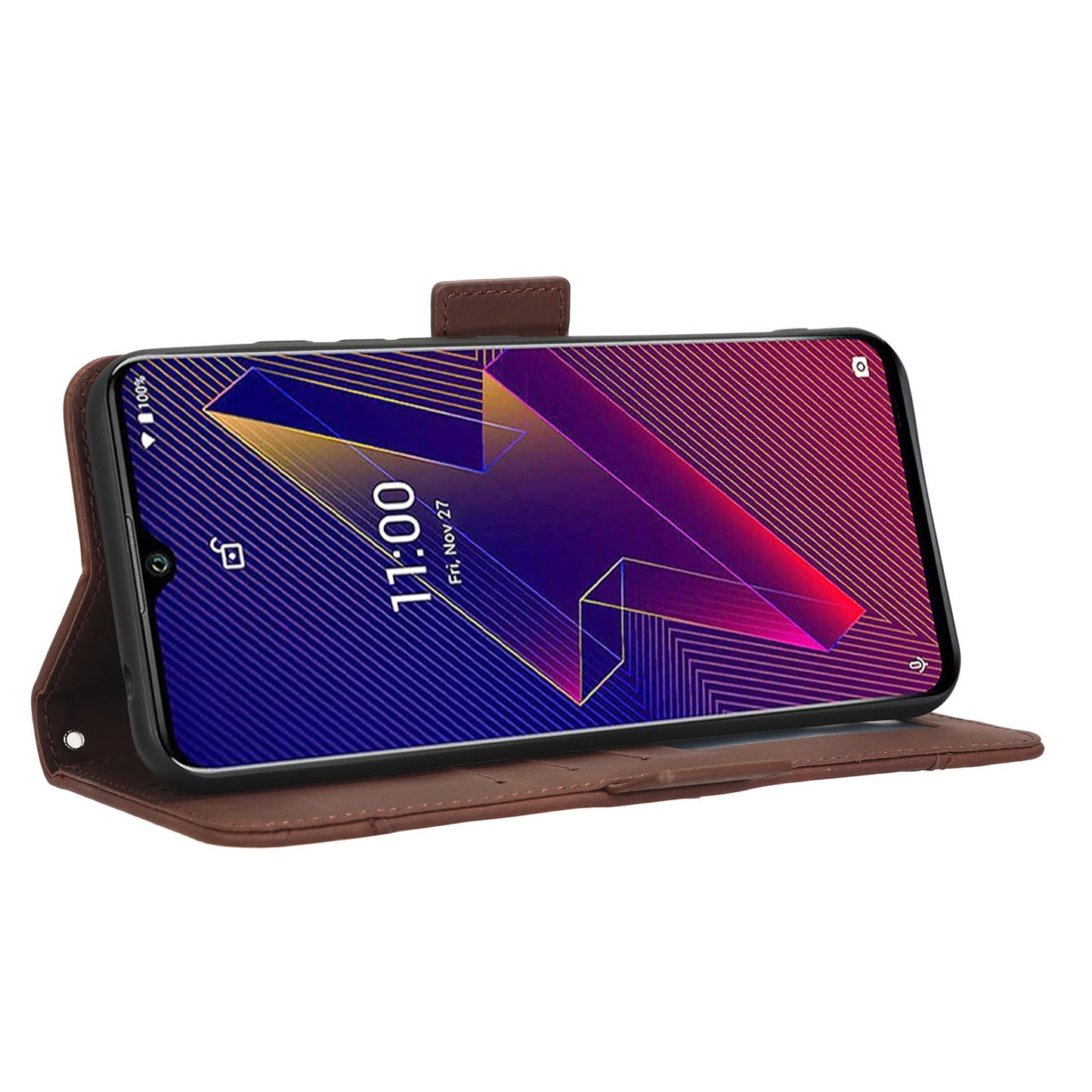 For Wiko Power U10 / Power U20 PU Leather Folio Wallet Cover Magnetic Closure Multiple Card Slots Stand Flip Cover