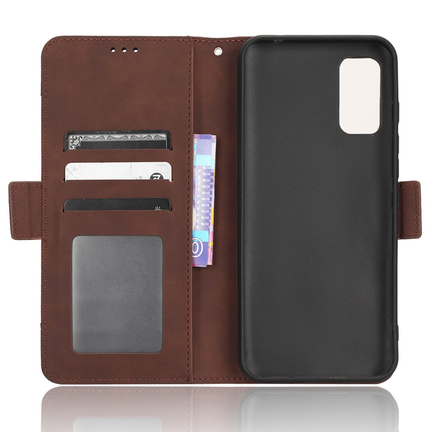 For Wiko Power U10 / Power U20 PU Leather Folio Wallet Cover Magnetic Closure Multiple Card Slots Stand Flip Cover