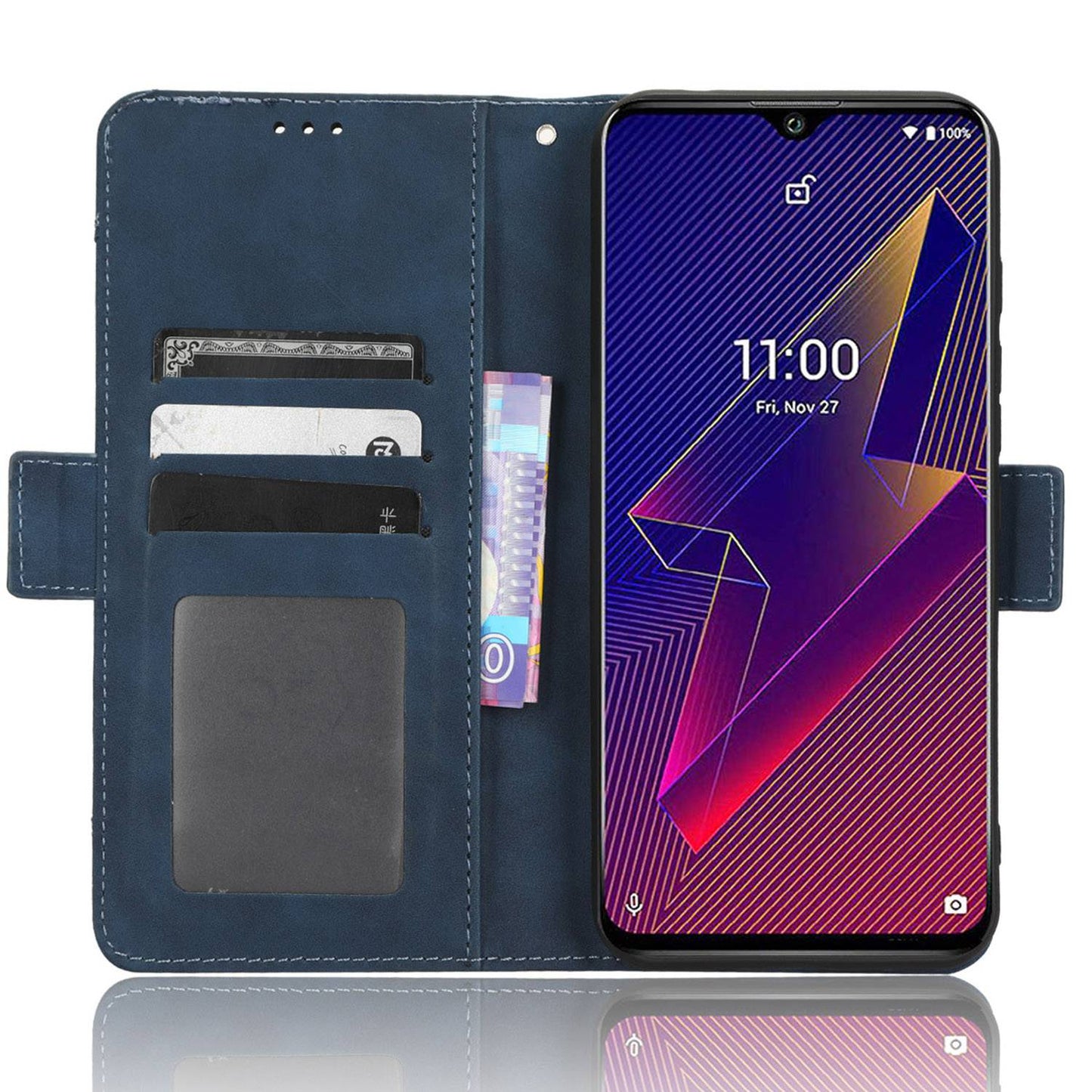 For Wiko Power U10 / Power U20 PU Leather Folio Wallet Cover Magnetic Closure Multiple Card Slots Stand Flip Cover