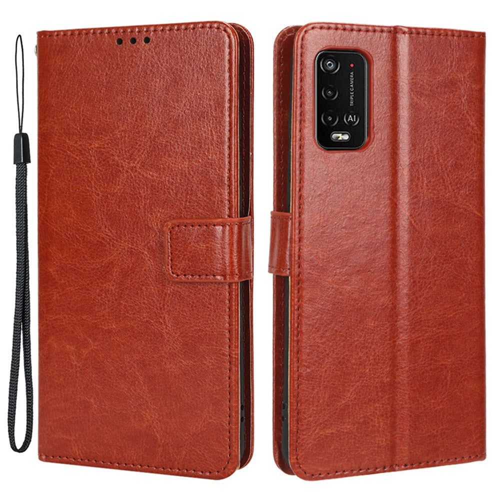 For Wiko Power U10 / Power U20 Crazy Horse Texture PU Leather Phone Case Magnetic Closure Stand Flip Wallet Cover