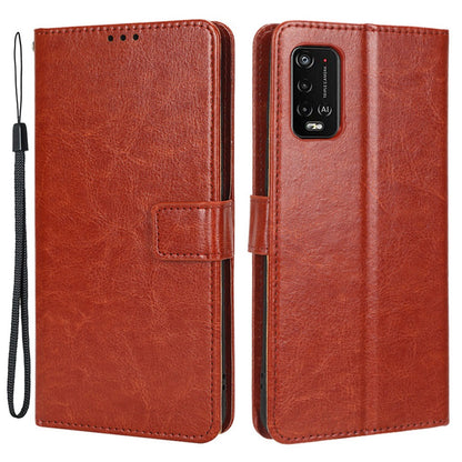 For Wiko Power U10 / Power U20 Crazy Horse Texture PU Leather Phone Case Magnetic Closure Stand Flip Wallet Cover