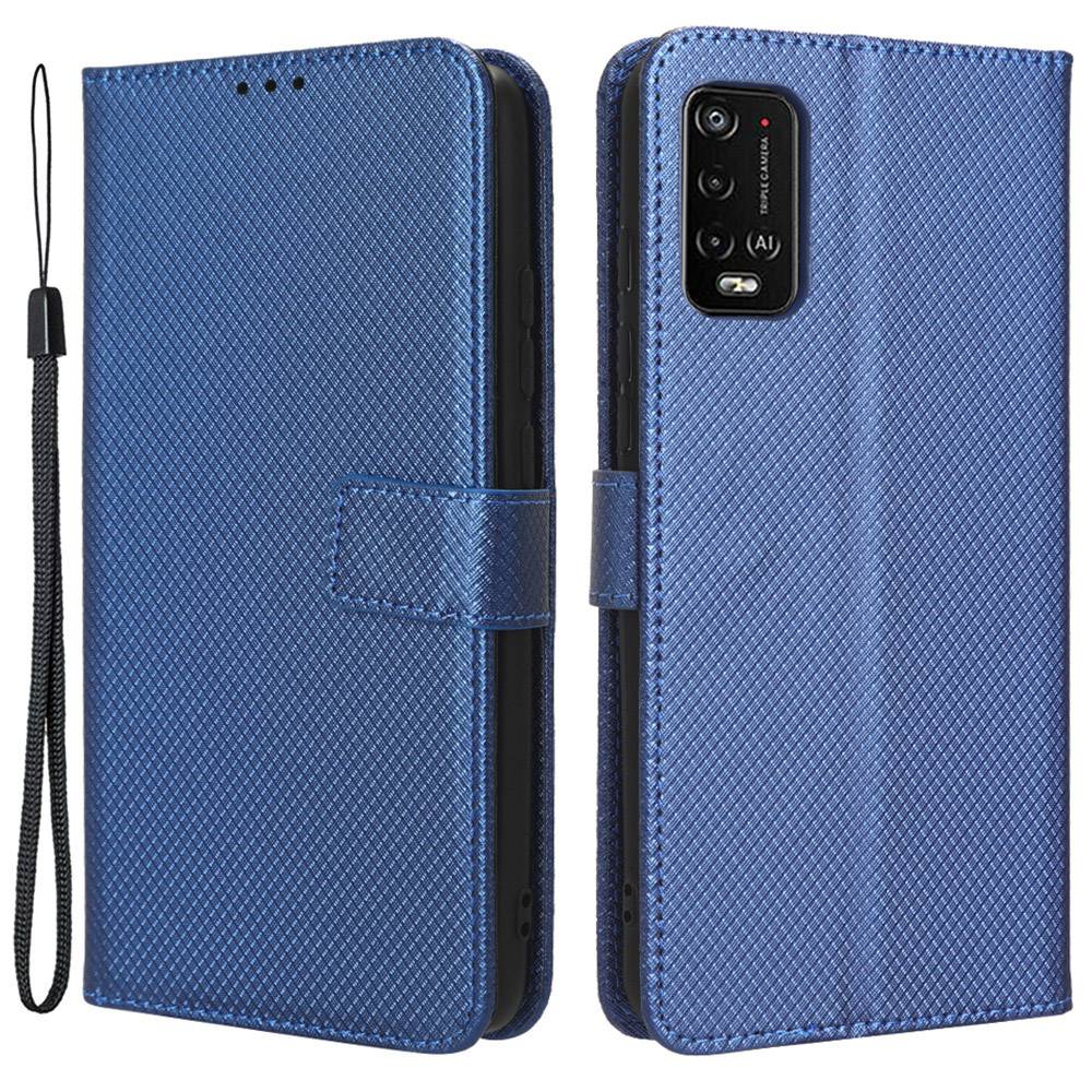 For Wiko Power U10 / Power U20 Diamond Texture Wallet Case PU Leather Folio View Stand Magnetic Closure Flip Cover