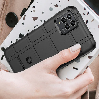 For T-Mobile Revvl 6 Pro 5G Rugged Square Grid Anti-drop Phone Case Flexible TPU Protective Cover