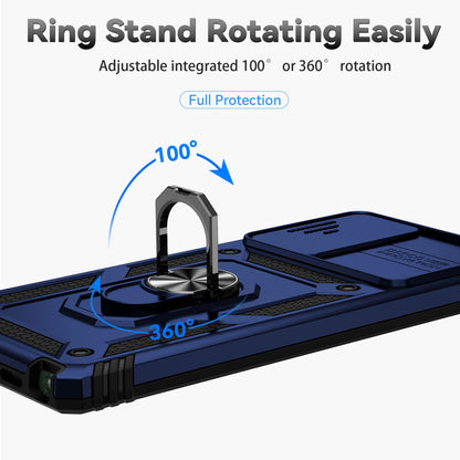 Metal Kickstand Phone Case for Samsung Galaxy Note20 / Note20 5G, Slide Camera Protection Hybrid PC + TPU Cover