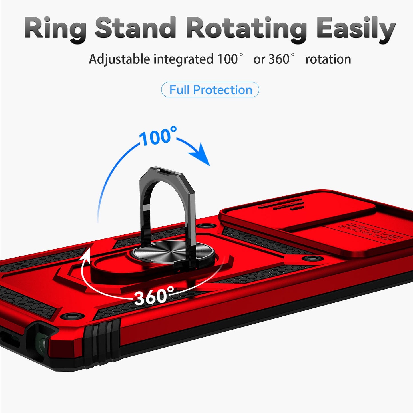 Metal Kickstand Phone Case for Samsung Galaxy Note20 / Note20 5G, Slide Camera Protection Hybrid PC + TPU Cover