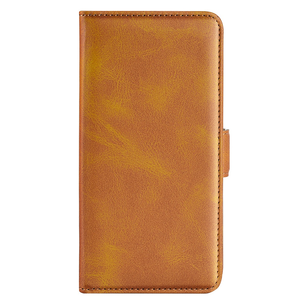 For ZTE Blade A72 5G Textured PU Leather Case Dual Magnetic Stand Wallet Shockproof Phone Cover