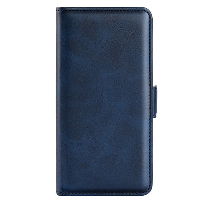 For ZTE Blade A72 5G Textured PU Leather Case Dual Magnetic Stand Wallet Shockproof Phone Cover