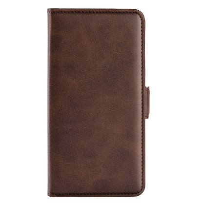 For ZTE Blade A72 5G Textured PU Leather Case Dual Magnetic Stand Wallet Shockproof Phone Cover