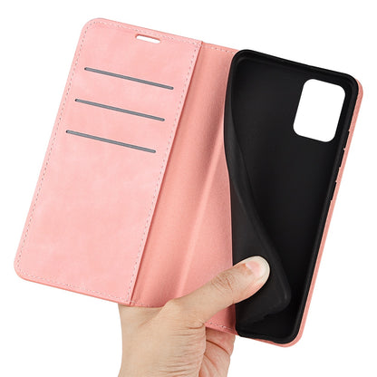 For ZTE Blade A72 5G Skin-touch Feeling Stand Wallet Protective Case PU Leather Magnetic Auto Closing Phone Cover