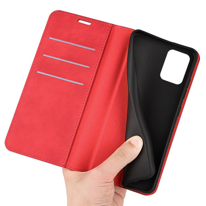 For ZTE Blade A72 5G Skin-touch Feeling Stand Wallet Protective Case PU Leather Magnetic Auto Closing Phone Cover