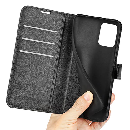 For ZTE Blade A72 5G Anti-drop Folio Flip Phone Case Litchi Texture PU Leather Wallet Stand Scratch-resistant Protective Cover