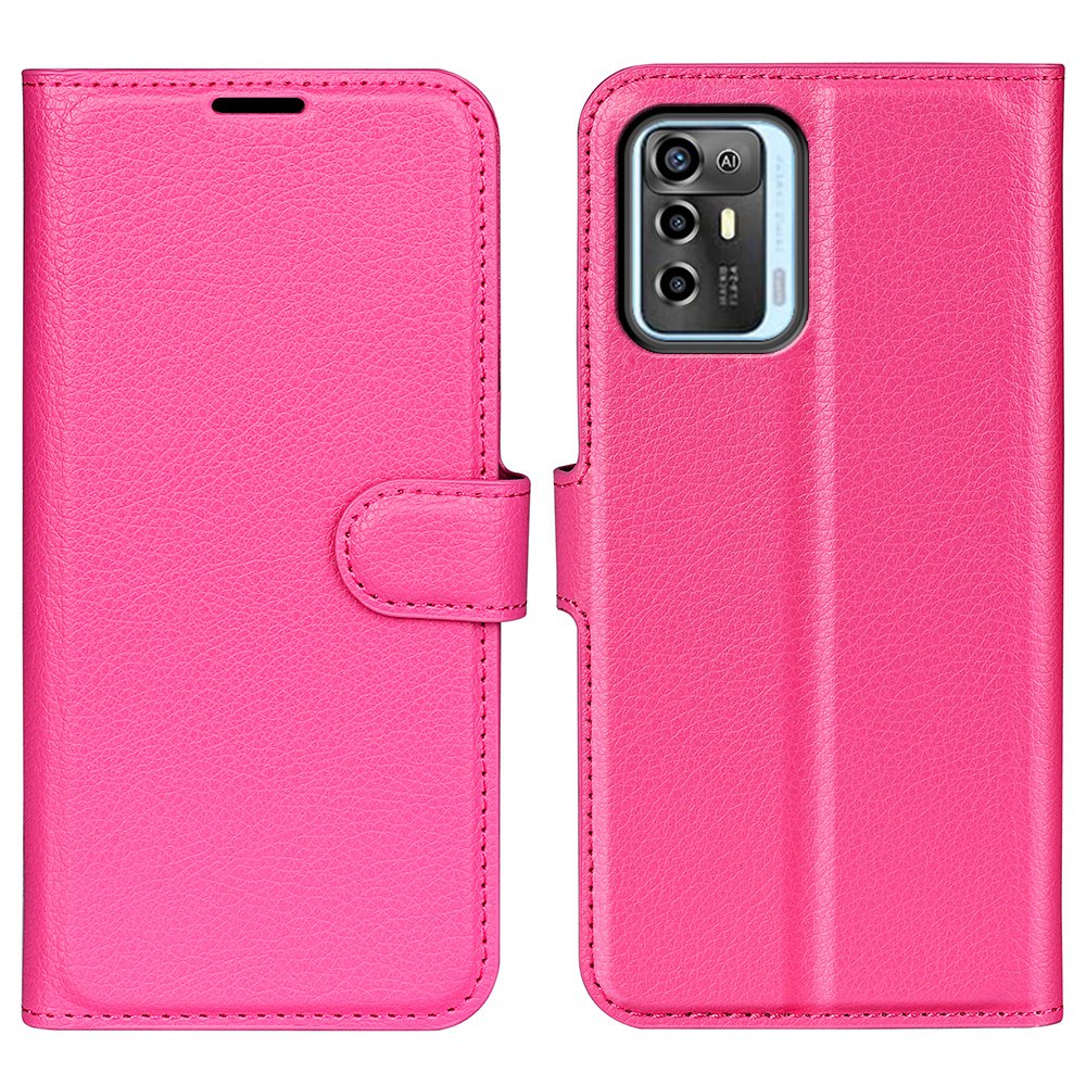 For ZTE Blade A72 5G Anti-drop Folio Flip Phone Case Litchi Texture PU Leather Wallet Stand Scratch-resistant Protective Cover