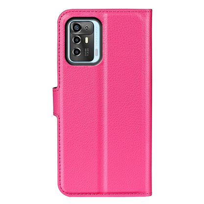 For ZTE Blade A72 5G Anti-drop Folio Flip Phone Case Litchi Texture PU Leather Wallet Stand Scratch-resistant Protective Cover