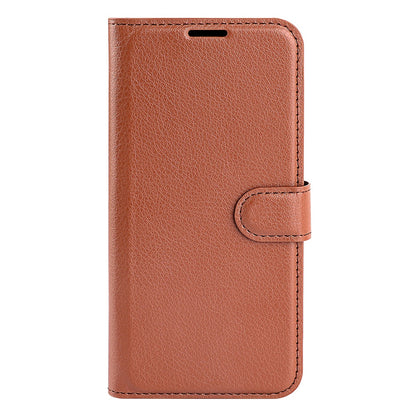 For ZTE Blade A72 5G Anti-drop Folio Flip Phone Case Litchi Texture PU Leather Wallet Stand Scratch-resistant Protective Cover