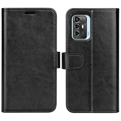 Crazy Horse Texture Phone Case for ZTE Blade A72 5G, PU Leather Foldable Stand Anti-scratch Phone Flip Wallet Cover