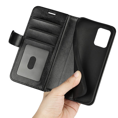 Crazy Horse Texture Phone Case for ZTE Blade A72 5G, PU Leather Foldable Stand Anti-scratch Phone Flip Wallet Cover