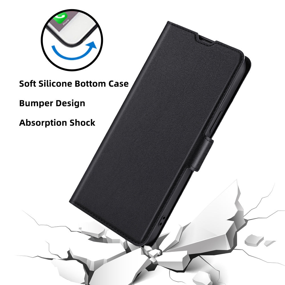 For ZTE Blade A72 5G Card Slots PU Leather Case Flip Folio Stand Magnetic Clasp Protective Phone Cover