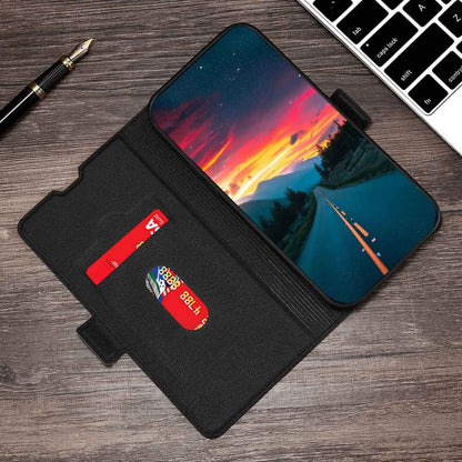 For ZTE Blade A72 5G Card Slots PU Leather Case Flip Folio Stand Magnetic Clasp Protective Phone Cover