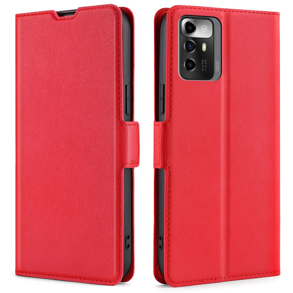 For ZTE Blade A72 5G Card Slots PU Leather Case Flip Folio Stand Magnetic Clasp Protective Phone Cover