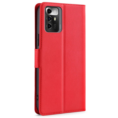 For ZTE Blade A72 5G Card Slots PU Leather Case Flip Folio Stand Magnetic Clasp Protective Phone Cover