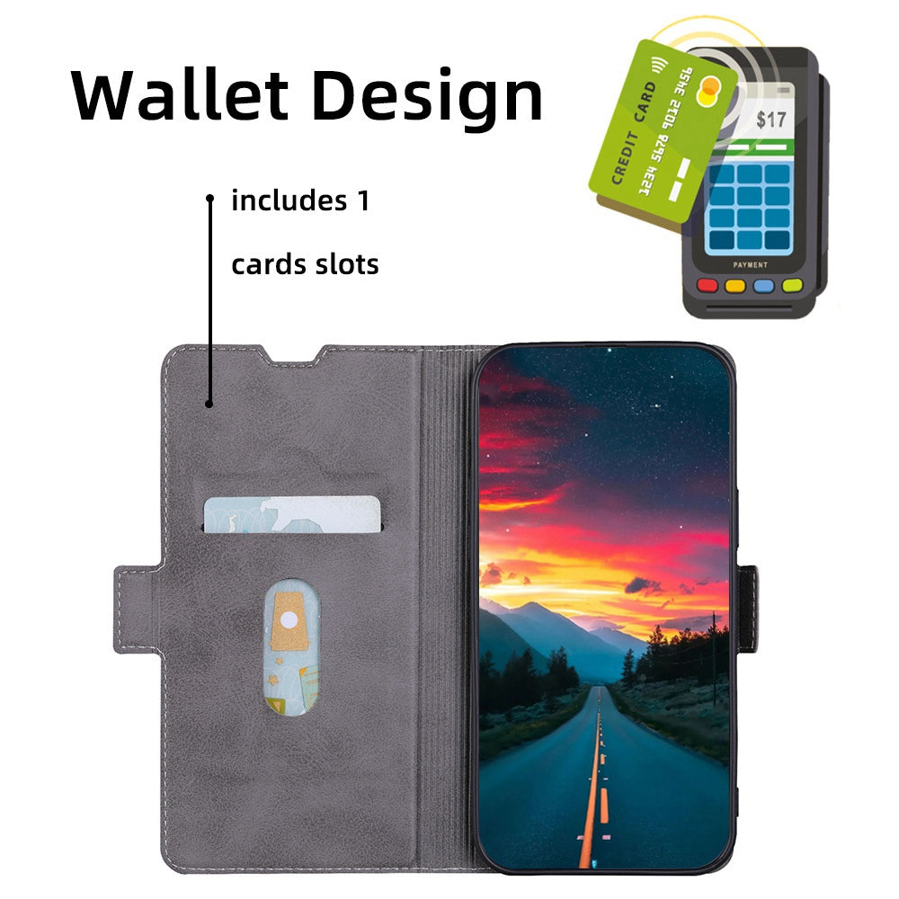 For ZTE Blade A72 5G Card Slots PU Leather Case Flip Folio Stand Magnetic Clasp Protective Phone Cover