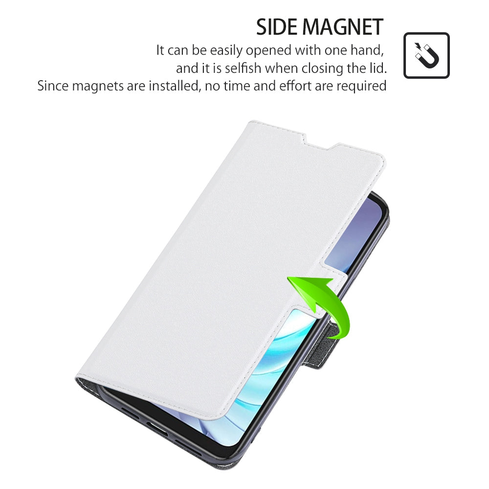 For ZTE Blade A72 5G Card Slots PU Leather Case Flip Folio Stand Magnetic Clasp Protective Phone Cover