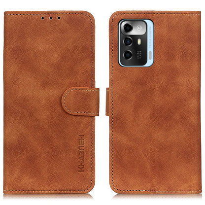 KHAZNEH For ZTE Blade A72 5G Stand Feature Wallet Phone Case Vintage PU Leather Magnetic Protective Flip Cover